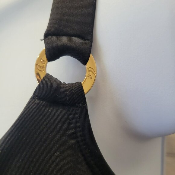 Anne Cole Plus Size Printed Surplice Swim Dress - Picture 3 of 8